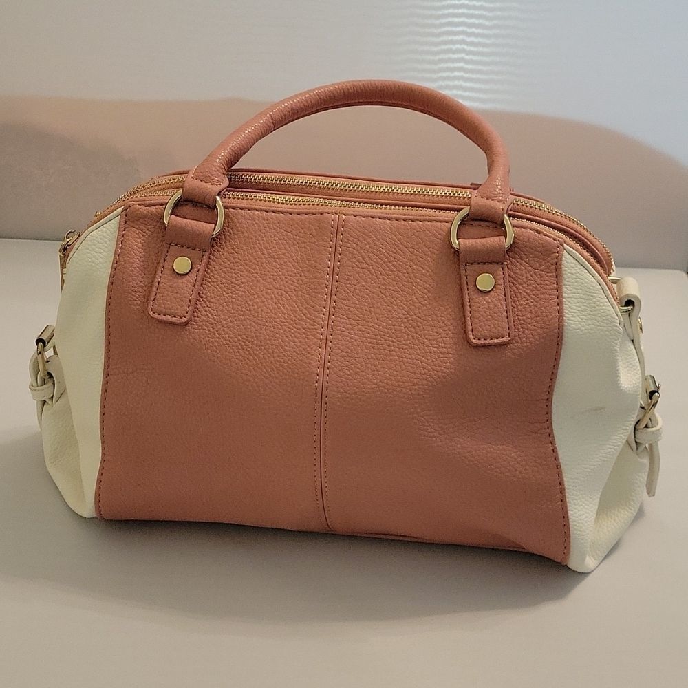 BRAND NEW CHARMING CHALIE  PINK &WHITE WOMEN"S BAG WITH SHOULDER STRAP
